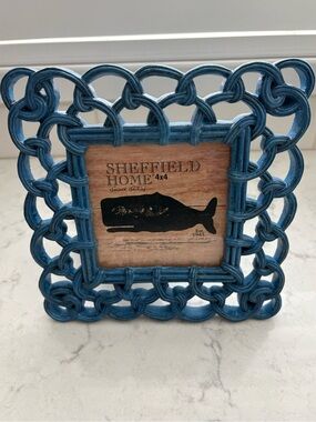 Sheffield Home Teal Knot-Style Decorative Photo Frame 4 x 4